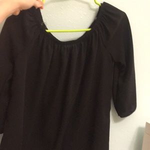 Off the shoulder black top
